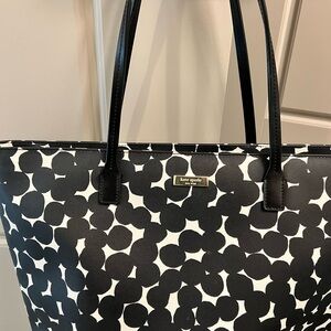 Kate Spade Polka Dot Black and White Tote